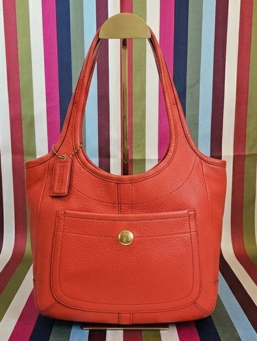 Coach Legacy Lining Ergo Coral 2007 Shoulder Bag EUC
